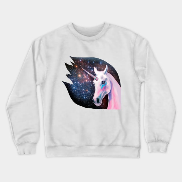 Space Unicorn Crewneck Sweatshirt by Rat Bons